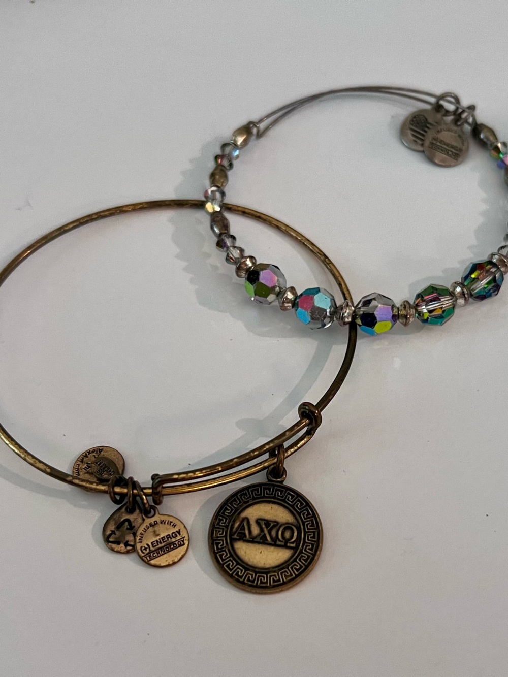 Alex and Ani Delta Chi Omega (ΔΧΩ) Sorority Bracelet Set – 2 Piece